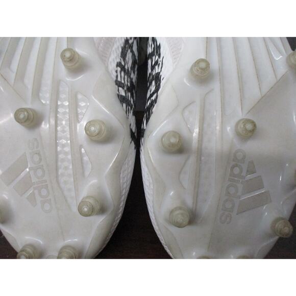 USED Adidas Men\'s Adizero Scorch Football Shoe, White/Black, 9.5 main image 10